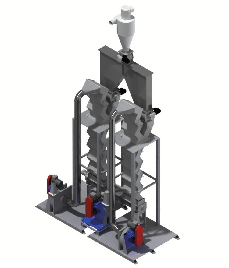 Extrahiertes Produkt-Rendering eines STF Doppel-Luftstromseparators