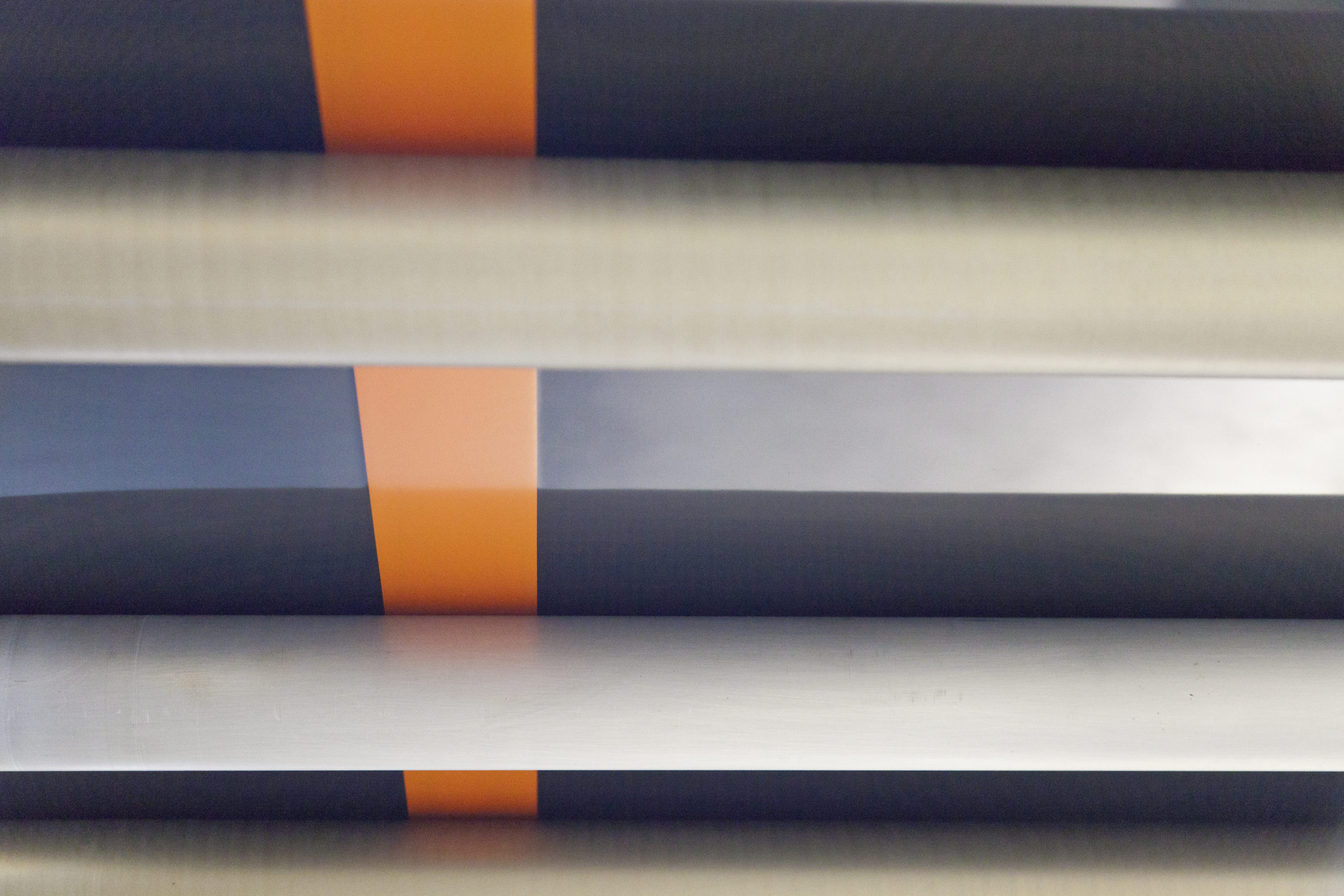 Detailaufnahme aus einem Kunststoff-Extrusionsprozess
